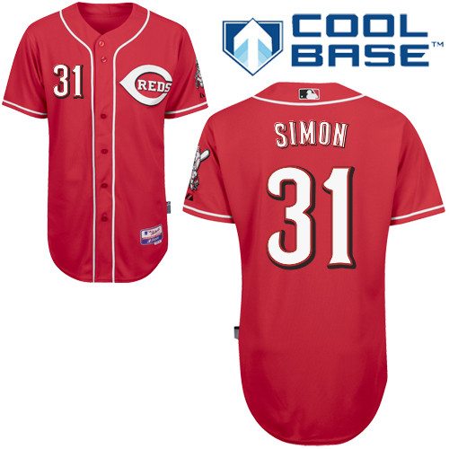 Alfredo Simon #31 Youth Baseball Jersey-Cincinnati Reds Authentic Alternate Red Cool Base MLB Jersey